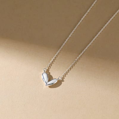 Gading® dames ketting met hanger-hartje-40cm+6cm