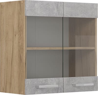 Vicco R-Line Glazen keukenkast – 60 cm Beton