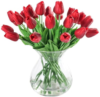 Dailygoods- Neptulpen 20 Stuks - Kunstbloemen Boeket - Kunstmatige Tulpen - Milieuvriendelijk - Allergievriendelijk - Lang Houdbaar