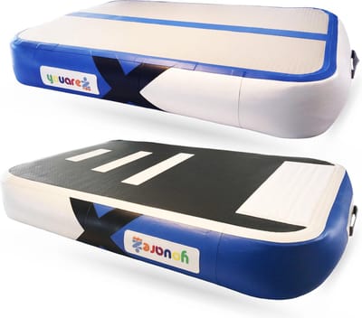 YouAre AirBoard Pro 4.0 | 70x100 cm — 15cm dik | Compleet | Verleng je AirTrack - Maak verschillende trainings-opstellingen | 1m ware springplank gymnastiek | 1x0,7x0,15 M fitness mat opblaasbaar | turnmat met pomp