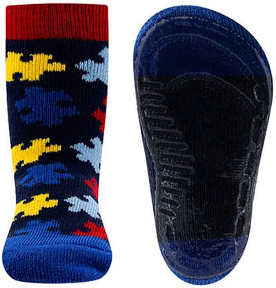 Ewers Antislipsok -Puzzelstukjes Diverse Kleuren - Donkerblauw-19/20