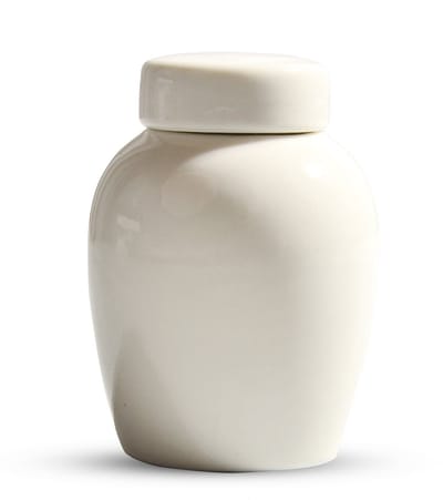 Mini Begrafenis Urn - 30 ML - Urn - Mini Crematie Urn - As Urn - Voor Huisdieren, Honden, Katten of Menselijk As - Crematie As - Mini Urn - WIT