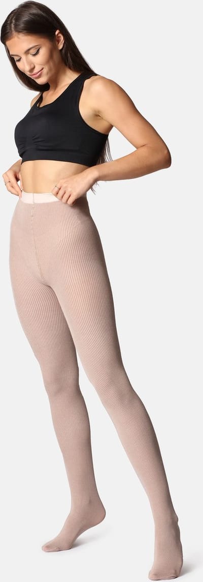 Bellivalini Dames Panty - 100 DEN - Medium gloss - Katoen - BLV-GI-1114 - Lichtbeige - S