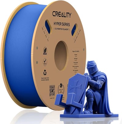 Creality Hyper PLA Filament - Blauw - 1,75 mm - 1 kg - 3D-printerfilament voor Snel Printen - Kluwenvrij - Sterke Hechting & Uitstekende Overhangprestaties - 3D Printer Filament Blue - Dimensionale nauwkeurigheid ±0,03 mm