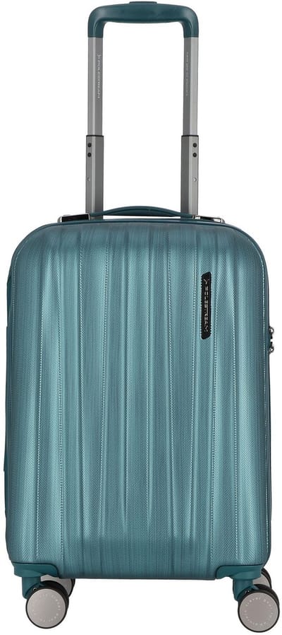 Polestream Moonrock 4 wielen Cabinewagen S 55 cm met uitbreidingsplooi - Harde bagage - TSA slot - deepsea green brushed