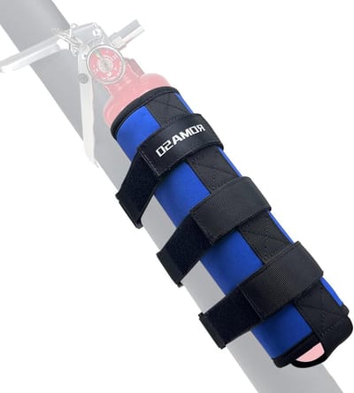 Brandblusser Houder - Veiligheid Accessoire - Auto Organisatie - Verstelbare Banden - 26 cm Diep - Blauw