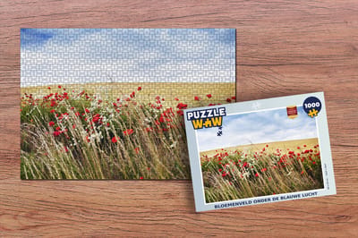 Puzzel Wolken - Bloemen - Rood - Legpuzzel - Puzzel 1000 stukjes volwassenen
