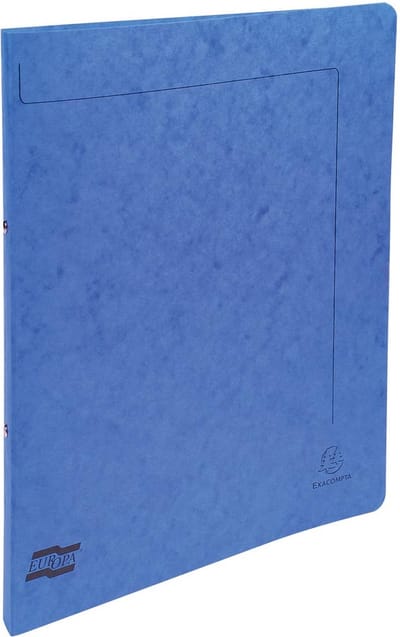 Exacompta Ringband in glanskarton met 2 ringen van 15mm - A4 - Blauw - 54252E