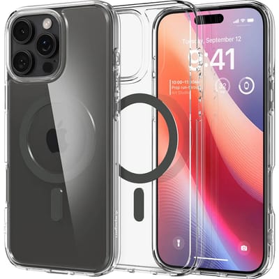Spigen Ultra Hybrid MagFit - Hoesje Geschikt voor Apple iPhone 16 Pro Max - Compatibel met MagSafe - Back Cover Graphite