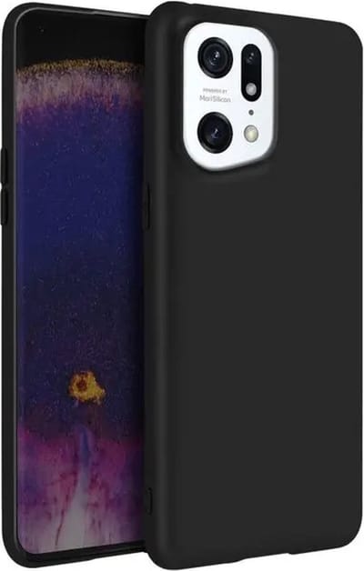 Silicone hoesje Geschikt voor: Oppo Find X5 - Zwart