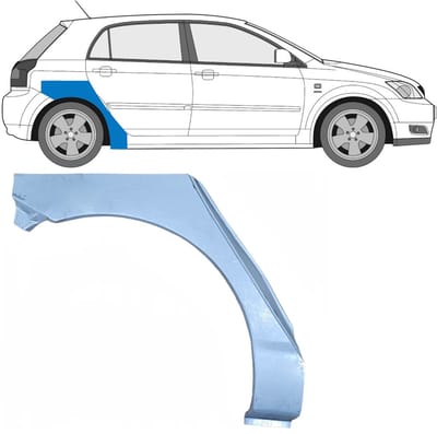 Reparatiepaneel achterspatbord voor Toyota Corolla E12 2001-2007 / Rechts