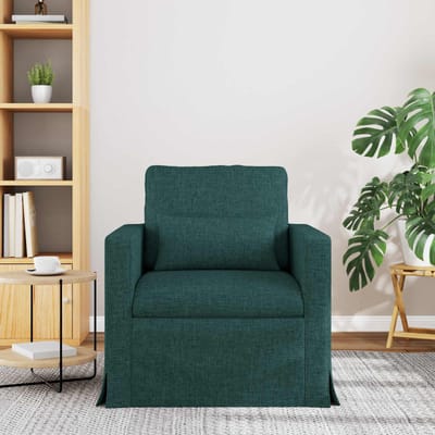 vidaXL - Bank - Donkergroen - 78 - x - 78 - x - 80 - cm - Stof