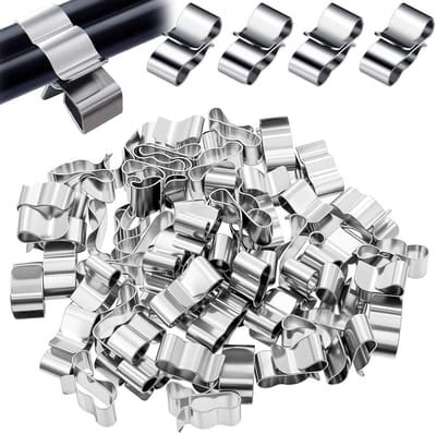 Kabelclips 50pcs - 22,5mm roestvrij staal - zwaar belastbaar - voor solar panel bekabeling - ShopVlot