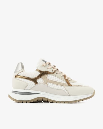 VIA VAI Usher Rosie Sneakers dames - Leer,Mesh,Su�de - Goud