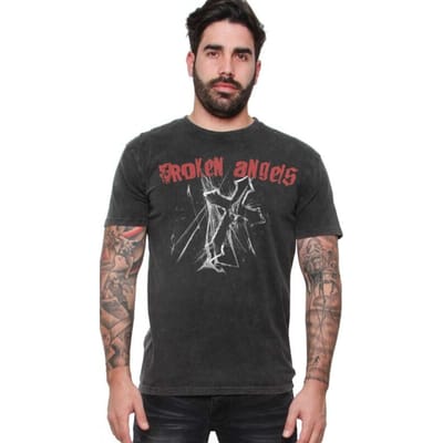 Alchemy England - Gothic T-shirt - Broken Angels Man's T-Shirt Rex - S tot 4XL - voor Mannen - donkergrijs