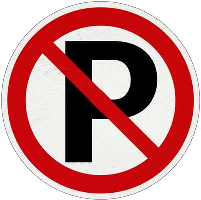 Parkeren verboden bord | Sign Again materiaal | 15 cm