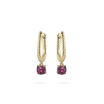 Gisser Jewels - Dames - Oorringen - KC1041YF - Goud Verguld 925 Zilver