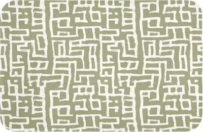 WC mat 60x40 cm - Antislip - Grafisch - Patroon - Groen - Toiletmat - Vloermat - Douchemat - Toilet tapijt - Toiletmatten