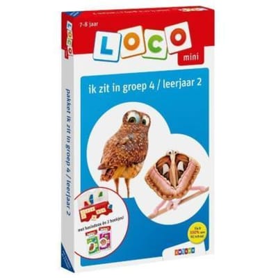 Loco mini pakket ik zit in groep 4 / Leerjaar 2 Educatieve boeken (spelletjes en raadsels)