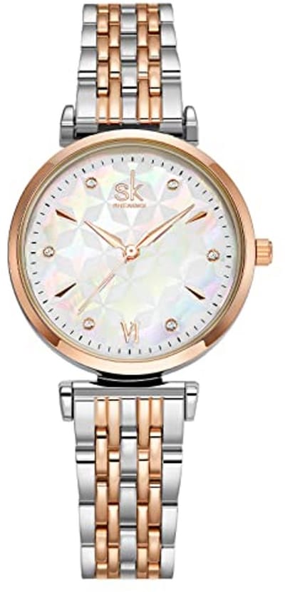 Dames Horloge - Polshorloge Armband - Dagelijks Gebruik - Waterdicht Ontwerp - Metaal Quartz - Zilver Rose Goud
