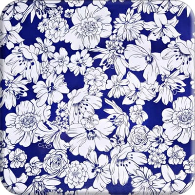 Mexicaans Tafelzeil Vintage flower - 120 x 250 cm - Donkerblauw