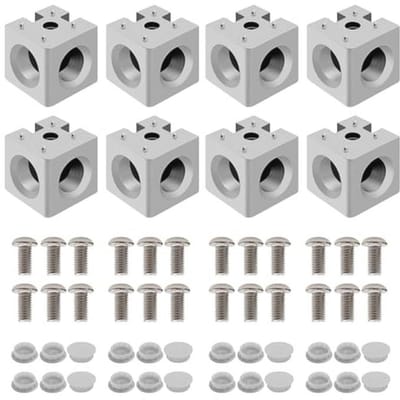 8pcs 3030 Hoek Cube 3-Weg Extrusie Hardware T Slot V Slot Accessoires voor 30x30 Aluminium Extrusie Connector 3D Printer