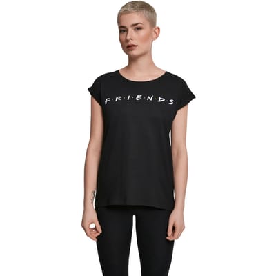 Merchcode Friends - Friends Logo Dames Tshirt - 4XL - Zwart