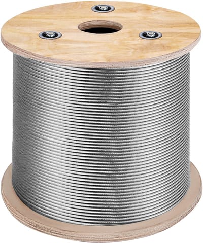 VEVOR Staalkabel Stalen Touw T316 Roestvrij Staal Tuin Draad Touw 3,2mm Diameter