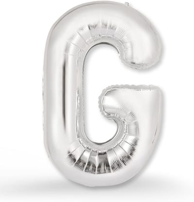 XXL Zilveren Folieballon Letter G - Gigantisch Aluminium Cijfer 100 cm - Herbruikbaar voor Feestdecoratie