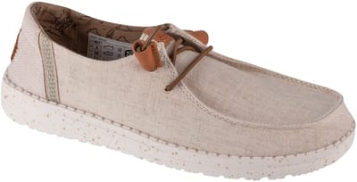 HEYDUDE Wendy Washed Canvas Dames Instapper Cream
