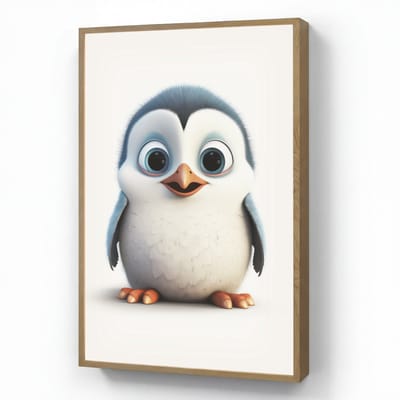 Nachtlampje 60x90 cm - Kinder lamp - Pinguïn - Dieren - Meisjes - Kind - Jongens - Tafellamp kinderkamer draadloos - Slaapkamer lampje - Bedlamp kinderen - Kinderlampje - Wandlamp babykamer - Nachtlampjes