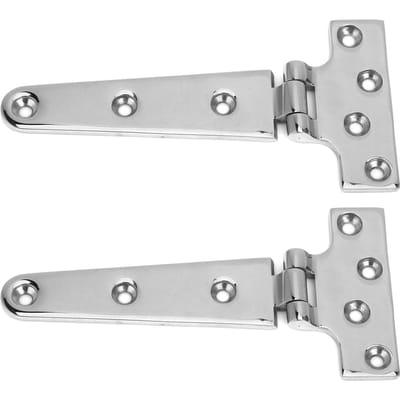 2 stuks T-vorm Deurscharnier 316 Roestvrij Staal Heavy Duty Universeel Marine Boot Hardware 6x3in