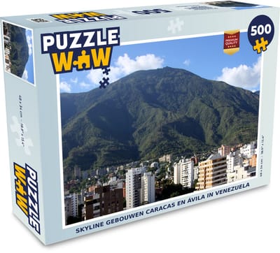 Puzzel Skyline gebouwen Caracas en Ávila in Venezuela - Legpuzzel - Puzzel 500 stukjes