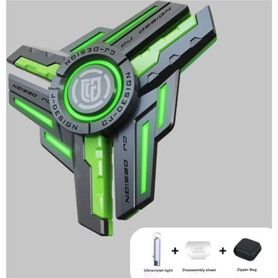 Metalen Lichtgevende Fidget Spinner EDC Stressverlichtend Speelgoed Hand Draaiende Top Tip Gloeiend Legering Aandacht En Concentratie Voor Kinderen