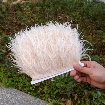1 meter paarse struisvogelveren franje 8-10 cm natuurlijke pluimen lint voor bruiloft decoratie feestjurk kleding accessoires 8-10cm