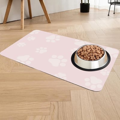 Grote 50x30cm Absorberende Bakmat voor Honden en Katten, Antislip Voermat, Sneldrogend en Makkelijk Schoon Te Maken, Ideaal voor Huisdieren en Voeding