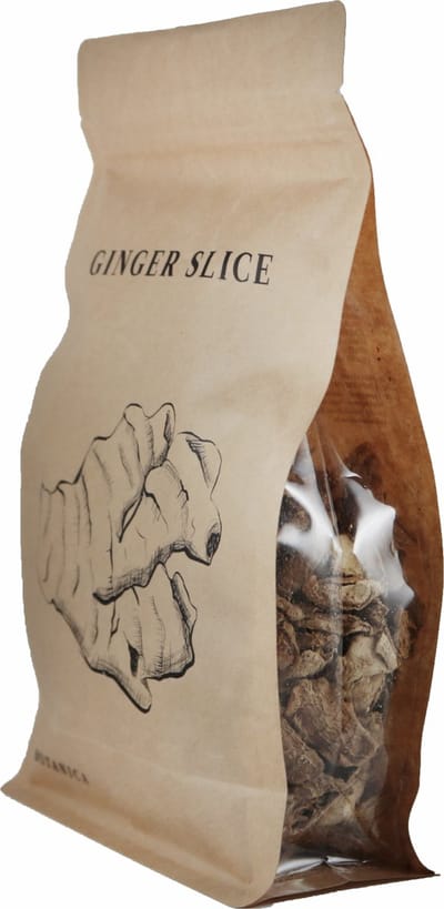 BOTANICA Gedroogde Gember Schijfjes 250 g - 100% natuurlijk - Garnering voor Gin Tonic, Cocktails & Desserts – Premium gedroogd fruit