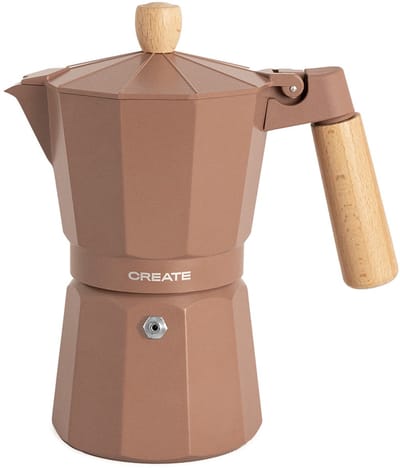 CREATE - Italiaanse koffiezetter - Mokka - Met inductieadapter - 9 kopjes / 450ml - THERA MOKA RETRO
