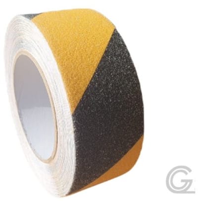Antisliptape / Veiligheidstape voor trappen of vloeren - 50mmx10mtr - Zelfklevend - Zwart Geel