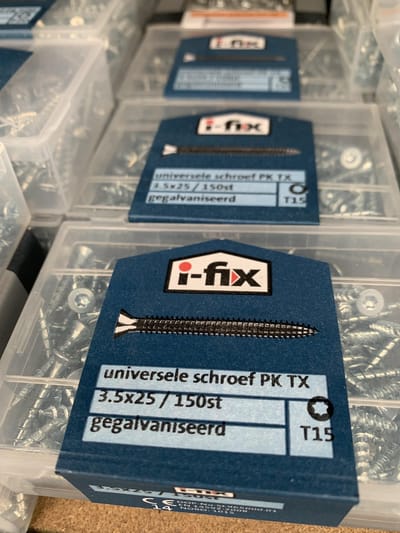 Universele  schroef platkop torx gegalvaniseerd 3.5 x 150 stuks