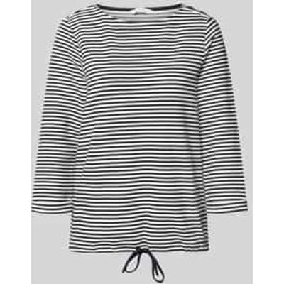 Tom Tailor - Shirt met lange mouwen en knoopdetails - Maat XL - offwhite navy regular stripe