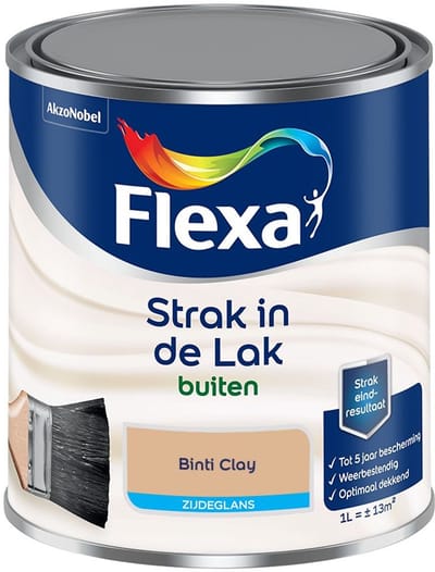 Flexa - Strak In De Lak Buitenlak Zijdeglans - Binti Clay - Mengverf - 1 L