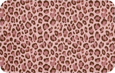 Badmat 80x50 cm - Antislip - Luipaard - Patroon - Roze - Badmatten voor badkamer - Badkamermat - Douchemat - Badkamer mat