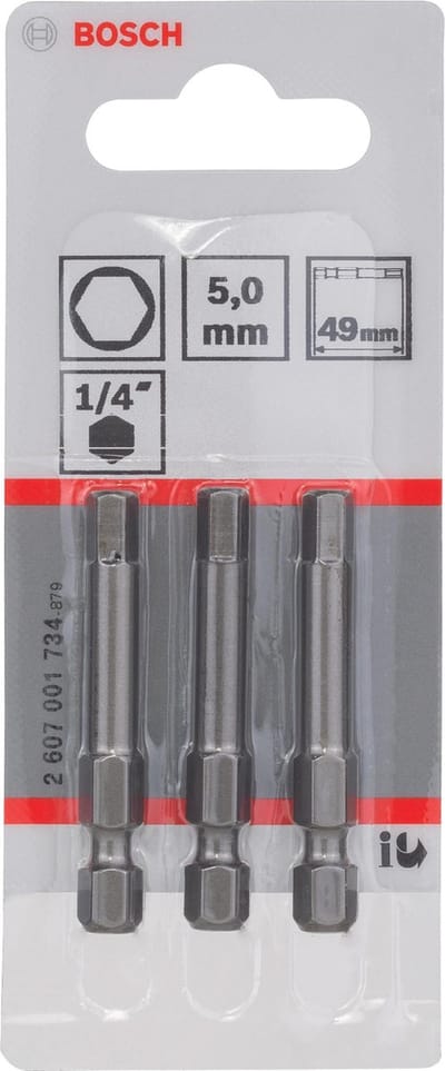 Bosch - BIT 1/4XH-TORS/IS 5.0 /3 49MM - 3 stuks