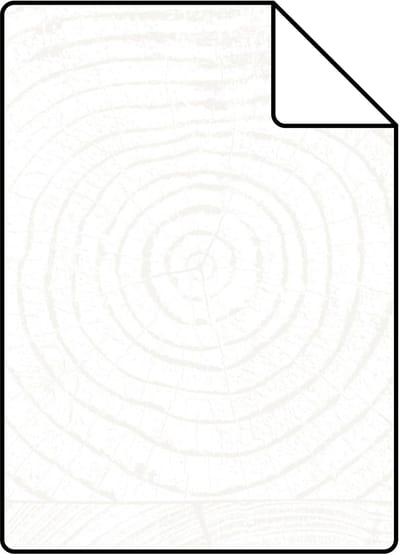 Proefstaal Origin Wallcoverings behang dwarsdoorsnede boomstam wit en zilver - 26,5 x 21 cm - 347543-S