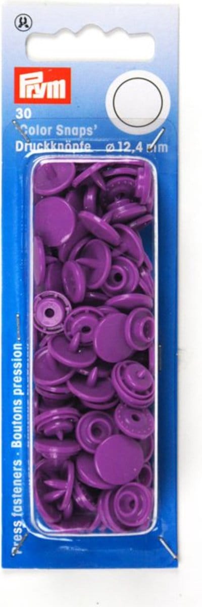 Drukknoop ColorSnaps 12,4 mm lila 30 st. - Drukknopen Color Snaps - Prym