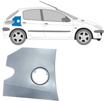 Plaatwerkdeel Benzinedopplaat voor Peugeot 206 206+ 1998-2012