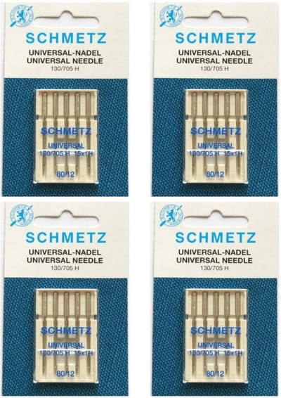 Schmetz machinenaalden nr.80 (5 naalden) universeel, 4 kaarten