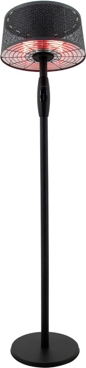 Sunred - Moderna Artix - Ultra lijn - Zwart - Staand model - Terrasverwarmer - Infraroodstraling - 2000 W - ECO - 5 standen - ECO - SMART - Afstand bestuurbaar - Elektrische heater - Slimme heater