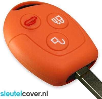 Autosleutel Hoesje geschikt voor Ford - SleutelCover - Silicone Autosleutel Cover - Sleutelhoesje Oranje